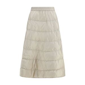 Moncler Beige Nylon Midi Women's Skirt